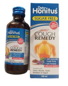Хонітус сироп без цукру Дабур, Honitus Syrop sugar free Dabur, 100 vk, проти кашлю, застуди, ангіни, ОРЗ