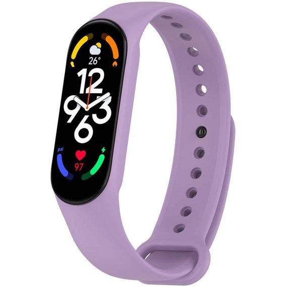 Силиконовый ремешок для Xiaomi Mi Band 7/6/5/4/3 Сиреневый / Elegant Purple