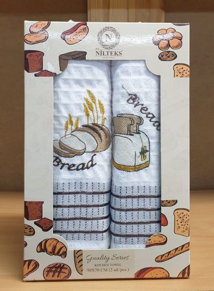 Набір рушників Nilteks 128333 Туреччина 70*50  Вафельное полотно Різні кольори