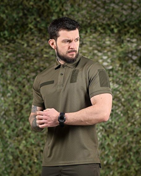 Тактическая футболка поло PATRIOT олива ВТ6301