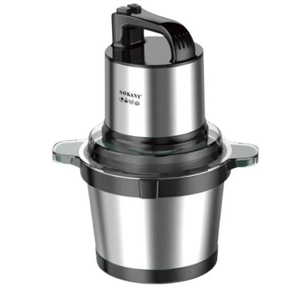 Чоппер измельчитель с чашей 3,5 литра мясорезка 4 лезвия нержавеющая сталь мясорубка Sokany SK-7028