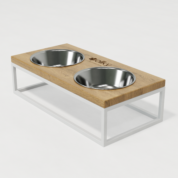Миски на подставке для средних собак и больших котов Hollky Base M (2 × 0,95 л) BM-422110-WHNT | Зображення 9