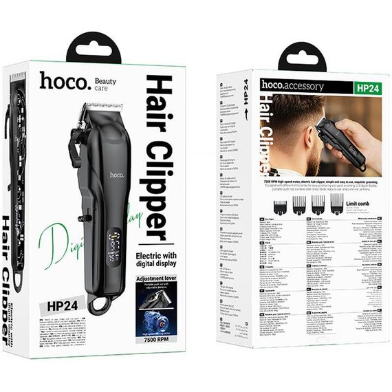 Машинка для стрижки волосся Hoco HP24 Electric Barber Black | Зображення 1