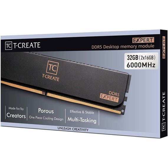 Модуль памяти для компьютера DDR5 32GB (2x16GB) 6000 MHz T-Create Expert Black Team (CTCED532G6000HC38ADC01) | Зображення 4