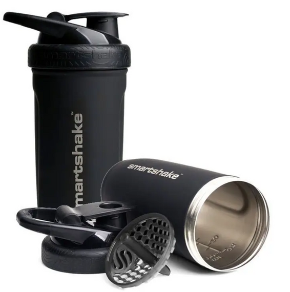 Шейкер спортивний SmartShake металевий Reforce Stainless Steel 30oz/900 мл Black (11150103) | Зображення 2