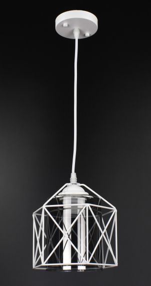 Люстра підвісна LOFT на 1 лампочку 27057 Білий 25-100х16х19 см.