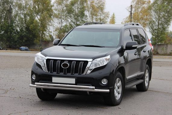 Передняя защита ST014 (нерж) 70/42 мм для Toyota Land Cruiser Prado 150 | Зображення 4