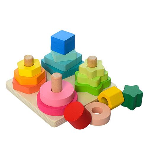 Развивающий набор Геометрика MD 1190 деревянный | Зображення 1