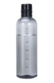 Легка пляшка для води із харчового пластику 500 мл. Чорна