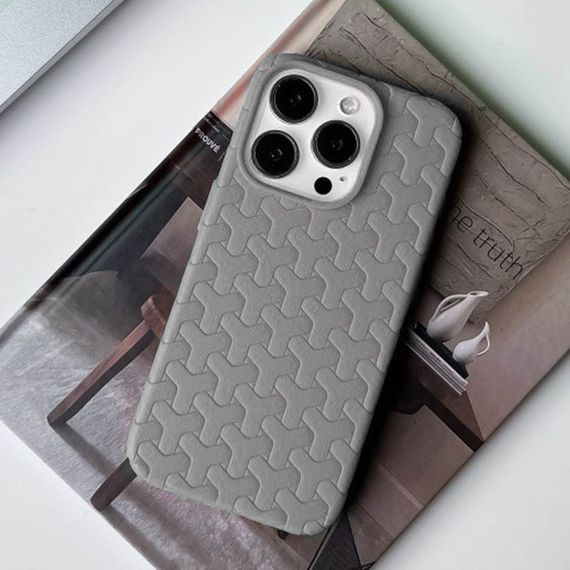 Чехол TPU Weaving для Apple iPhone 14 Pro (6.1") Grey | Зображення 2
