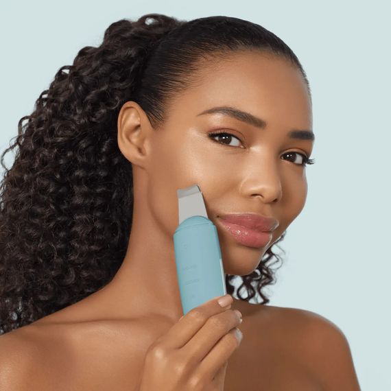 Мікрострумовий скрабер для шкіри та усунення чорних точок GESKE MicroCurrent Skin Scrubber&Blackhead Remover 9в1 magenta, Бірюзовий | Зображення 3