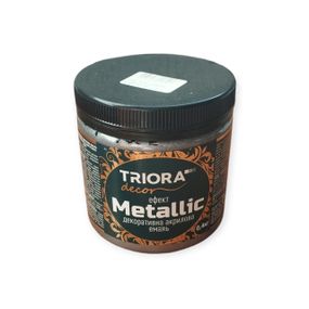 Декоративна акрилова емаль ТМ «ТRІОRА» 0,4 КГ 946 Темне Срібло