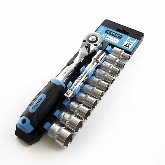 Набор насадок CrV ½ (90Т) (12 шт) APRO | Зображення 3