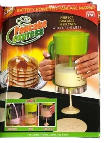 Універсальний міксер Pancake Machine на батарейках 1000ml салатовий (Pancake express_322) | Зображення 1