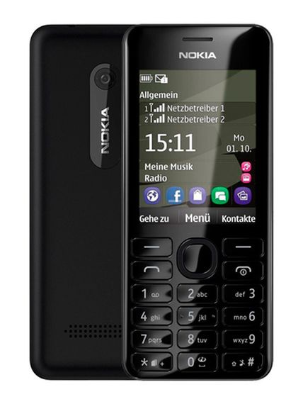 Мобільний телефон Nokia 206 rm-872 black бу. без заглушки та камери