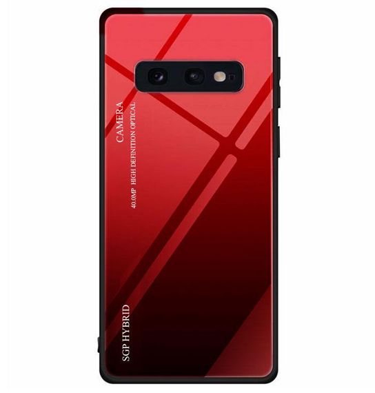 Чохол бампер Primo Gradient Glass для Samsung Galaxy S10e (SM-G970) - Red | Зображення 1