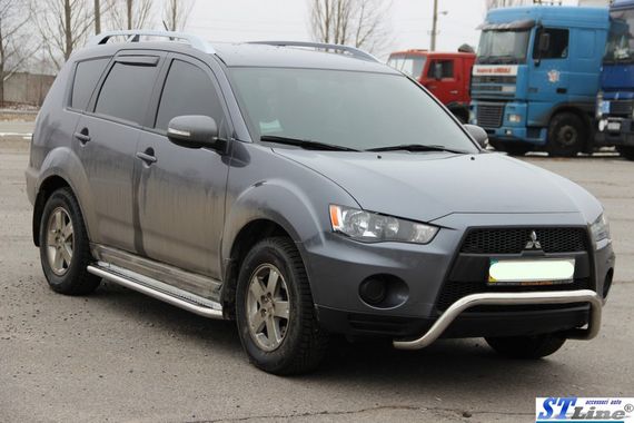 Кенгурятник WT007 (нерж.) для Mitsubishi Outlander 2006-2012 гг | Зображення 1