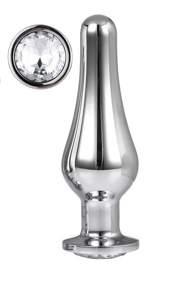DT21825 анальна пробка конічної форми Dream Toys GLEAMING LOVE SILVER PLEASURE PLUG L sexstyle