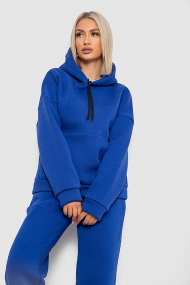 Спортивный костюм женский на флисе, цвет электрик, 238R5726 | Зображення 1