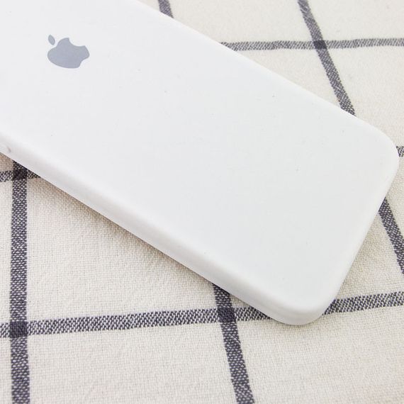 Чехол Silicone Case Square Full Camera Protective (AA) для Apple iPhone 7 / 8 / SE (2020) (4.7") Белый / White | Зображення 1