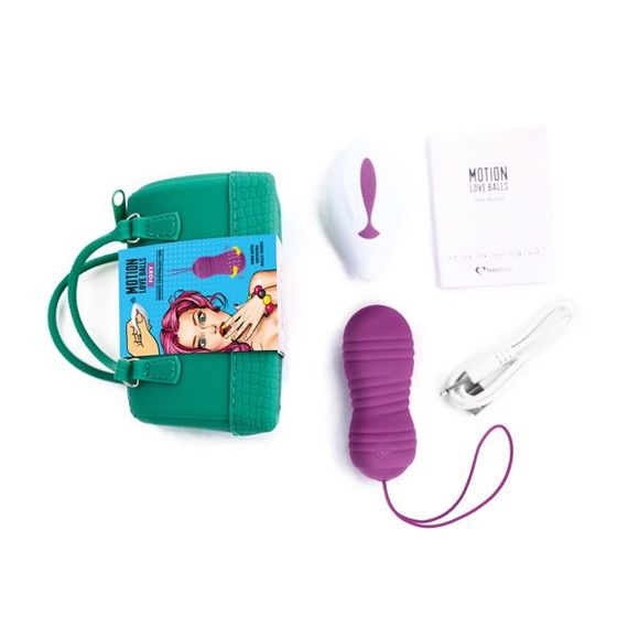 Вагінальні кульки з перловим масажем FeelzToys Motion Love Balls Foxy з пультом дистанційного керува | Зображення 4