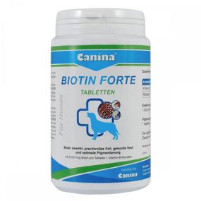 Витамины Canina Biotin Forte Tabletten для собак, интенсивный курс для шерсти, 200 г (60 табл)