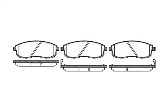 Колодки передні гальмівні Nissan Maxima 88-00 (sumitomo), WOKING (P393312) | Зображення 2