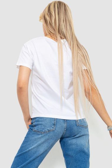 Футболка женская с принтом  цвет белый 221R3004-1 | Зображення 3