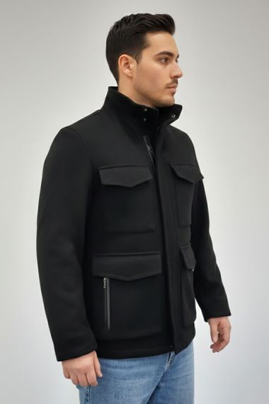 Чоловіче Пальто Sun`s House  розмір: 48 Чорний (арт. AR-612-lozenge-black) | Зображення 1