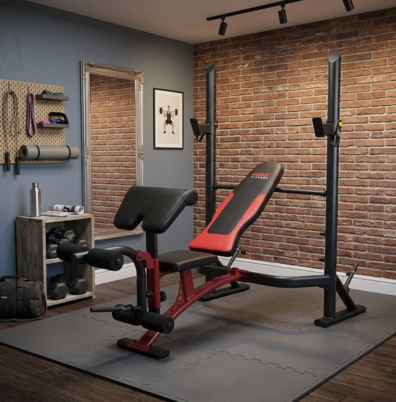 Лавка для жиму York Fitness Delta Pro 2000 з стійкою для штанги та партою Скотта | Зображення 1