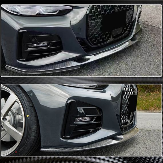Накладка на передній бампер Lip V3 (для G22/G23 M-Sport, Карбон) для BMW 4 серія G22/23/26 2020- рр | Зображення 3