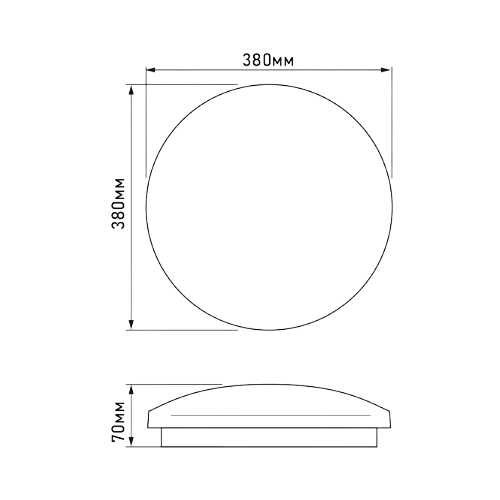 LED Світильник настінно-стельовий 48W 5000К Зоряне небо TLCL-485S Titanum Videx | Зображення 2