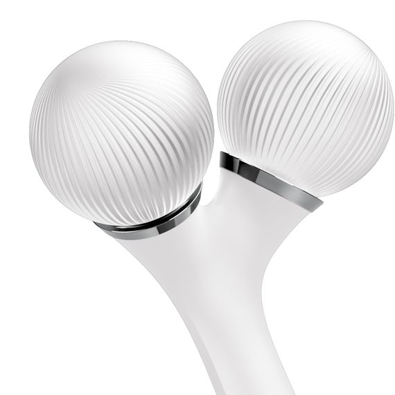 Електронний ультразвуковий ролик для обличчя та тіла GESKE Sonic Facial&Body Roller 4в1 white | Зображення 4