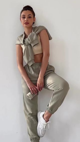 Костюм свободного кроя оливковый M-L | Зображення 7