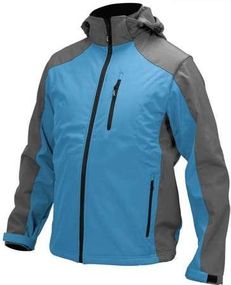 Куртка робоча SOFTSHELL з прикріп капюшоном YATO розм XXL, синьо-сіра, 3 кишен, 96% поліес і 4% спан YT-79564