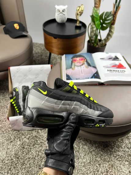 Мужские кроссовки Air Max 95 Black Grey Lime весна / лето / осень A3859 42 26,5 | Зображення 6