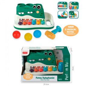 Іграшка дитяча Ксилофон Крокодил RJ6807