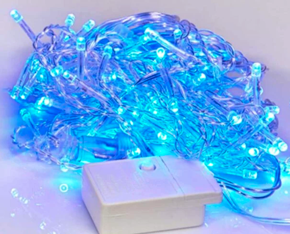 Гирлянда внутренняя светодиодная Ultralight DL String 200Led, IP 20, 20м. синий свет, с контролером