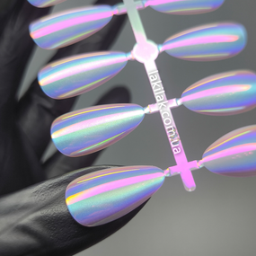 Гелевые типсы для нарощения темная Аврора №2 (миндаль) 30шт