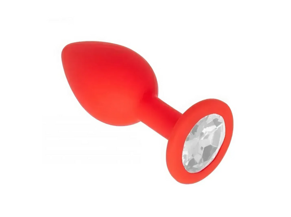 Силіконова анальна пробка з кристалом SKN KSIL-04S ( розмір S) sexstyle