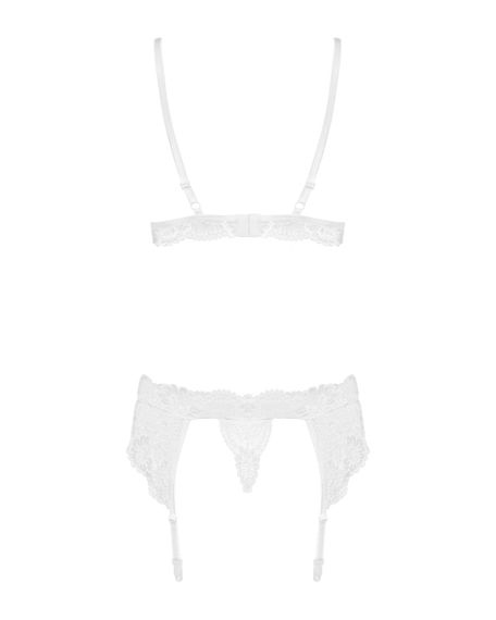 Комплект с поясом Obsessive 810-SEG-2 set Белый S/M | Зображення 8