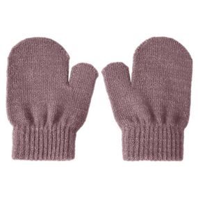Дитячі демісезонні в'язані рукавиці для дівчаток Name It One size 2-6р Пудрові (25091739)