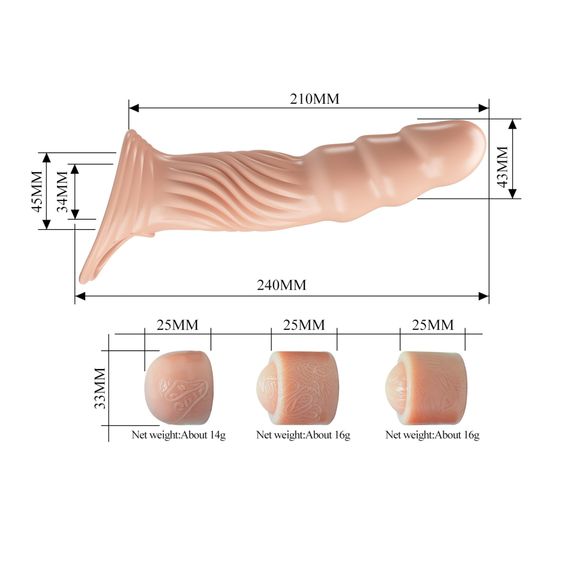 Насадка на член - Pretty Love Adjustable Penis Sleeve Extender 3.0" | Зображення 7