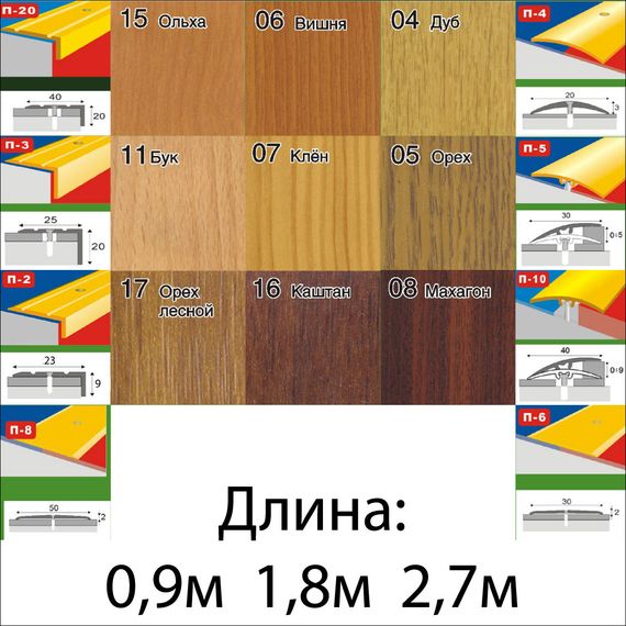 Алюминиевые пороги анодированные 30мм серебро 0,9м | Зображення 5