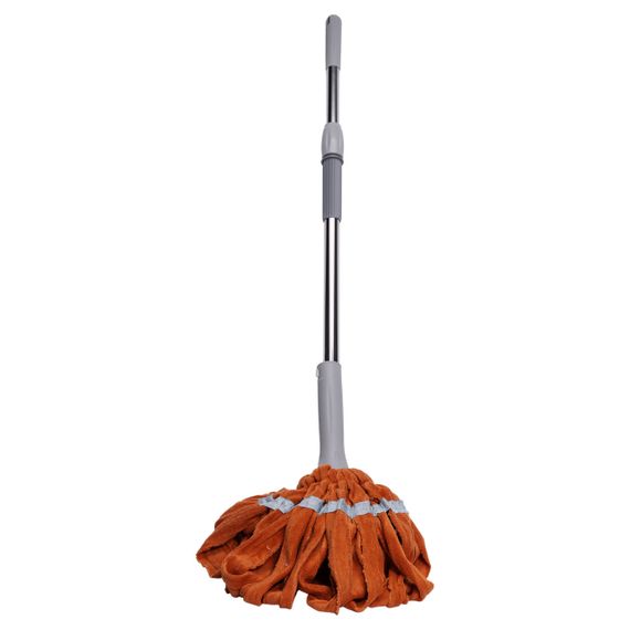 .Швабра телескопічна для миття підлоги універсальна мотузкова швабра з самовіджимом для прибирання Помаранчевий HP-35015-13O | Зображення 3