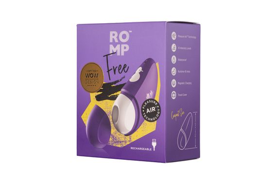Вакуумный клиторальный стимулятор Romp Free, дорожный чехол, 10 уровней интенсивности | Зображення 8