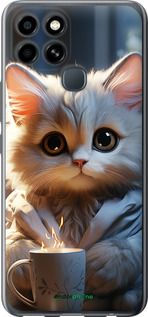 Чохол на Infinix Smart 6 Білий кіт "5646u-2758-2448"