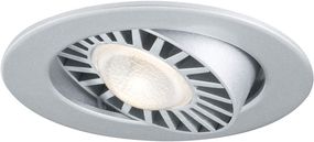 Встраиваемый LED светильник Paulmann 92512, 6.5 Вт, поворотный 30°, хром матовый, алюминиевый корпус, 3000 К