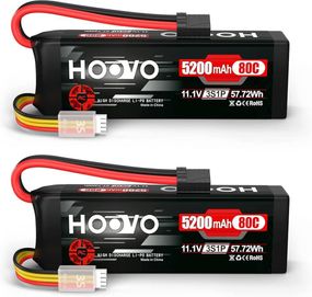Аккумулятор HOOVO 11.1V 80C 5200mAh 3S LiPo с вилкой Tracxas для радиоуправляемого автомобиля RC грузовика
