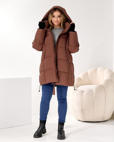 Шоколадна коричнева куртка на зиму | Зображення 6